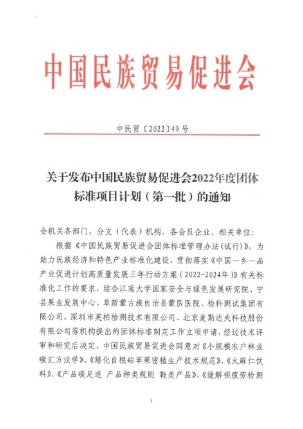 关于发布必威betway中文网页2022年度团体标准项目计划（第一批）的通知